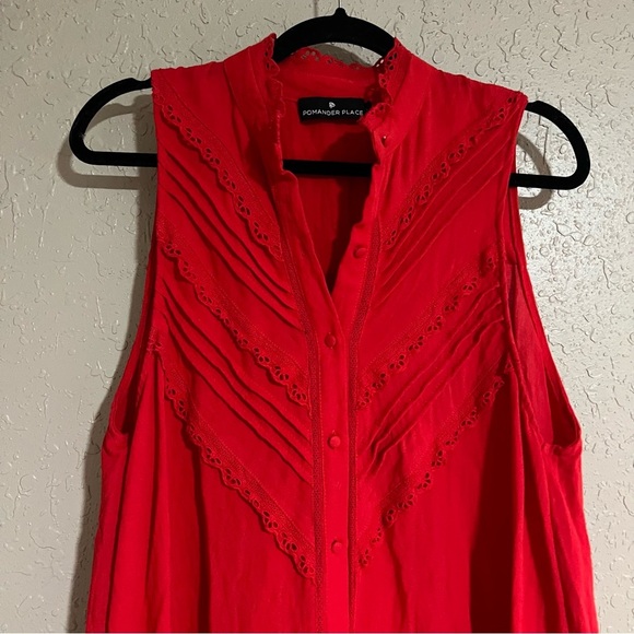 Pomander Place Red Dutton Dress Size Large - Picture 3 of 6